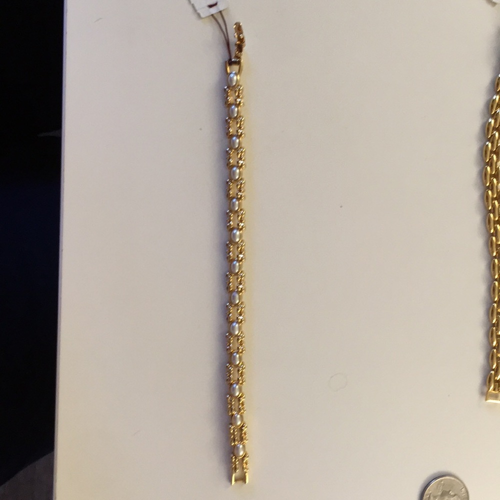 Marvella Pearl & Gold vintage bracelet - Picture 5 of 7